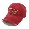Chapéu de Sol de Tecido Transfronteiriço Boné com Aba Feminino Boné de Basebol Retro Americano Buraco Bordado com Letra de Nova York Masculino