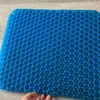 Almofada de gel de favo de mel de verão Almofada de cadeira de silicone respirável Tapete de gelo sedentário de escritório Almofada de assento de carro extra espessada