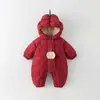 Chaqueta de Plumón para Bebé Ropa de Invierno para Niños y Niñas Ropa para el Cuerpo del Bebé Gruesa Cálida Ropa de Liebre 90 Ropa de Plumón de Pato Blanco para Salir en Invierno
