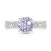Anillo de Corte de Gemas de Fuego Artificial Colorido Transfronterizo Más Vendido para Mujer Diamante de Alto Carbono Súper Brillante Moda Simple Anillo Chapado en Oro Real Transmisión en Vivo Dropshipping