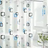 Conjunto de cortina de chuveiro à prova d'água e resistente a mofo para atacado e exportação, incluindo uma cortina de chuveiro, tela de privacidade e cortina de banheiro, projetado para ser à prova d'água e isolante térmico, e pode ser instalado sem furar