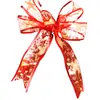 Decoração de Natal Fita de Presente Flor Fita de Natal Presente de Natal Enfeites para Pendurar na Árvore de Natal