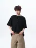 Camiseta de Manga Corta de Color Sólido con Medio Botón para Hombre de Comercio Exterior Verano Nuevo Estilo Versátil para el Viaje Diario Top Holgado en Stock