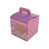 Caja de regalo cuadrada de fantasía con dibujos animados, regalo creativo para el Día del Niño, caja de embalaje de papel plegable con ventana TH02