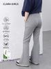 Pantalones acampanados de cintura alta de color sólido para niña Primavera y Otoño 2025 Pantalones deportivos casuales de yoga elásticos y ajustados para niños