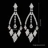 Pendientes de Cadena de Garra con Pedrería Transfronterizos Moda de Comercio Exterior Europeo y Americano Exagerados Accesorios de Novia al por Mayor E321