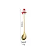 Vajilla Navideña Transfronteriza Cuchara y Tenedor de Acero Inoxidable Cuchara y Tenedor Creativos de Muñeco de Nieve Cuchara de Café Tenedor de Fruta Set de Regalo
