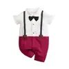 Ropa de bebé verano ropa de bebé clase a recién nacido un año caballero mameluco de manga corta enterizo ropa para niños