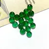 Atacado do Fabricante Calcedônia Verde Fluorescente Cabochão Oval Inlay DIY Pedra Solta Ágata Verde Contas Gota d'Água Patch