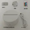 Base de Luz Nocturna 3D Crackle Colorida Adecuada para Fuente de Luz Ambiental de Mesita de Noche Fábrica Venta al por Mayor Regalos de Iluminación USB