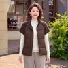 Otoño e Invierno Nuevo Chaleco de Algodón Cálido Chaqueta Casual sin Mangas para Madres Mujeres de Mediana Edad y Mayores Ropa de Algodón con Relleno de Plumón Chaleco Ropa de Abrigo Mujer