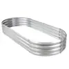 Amazon transfronterizo macetero ovalado multi-especificación de chapa galvanizada, bancal para jardín de patio, jardinera exterior, caja de plantación de metal
