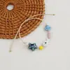 Pulsera de cerámica de Jingdezhen, nueva y que no se decolora, para estudiantes mujeres, pulsera de cuentas de estilo antiguo, pulsera de cerámica fresca y moderna