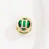 Collar Personalizado Estéreo de las Doce Constelaciones Europeas y Americanas Colgante de Piedra de Nacimiento Cortado a Doble Cara con Circonita Cadena para la Clavícula con Piedras Preciosas de Colores
