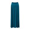 Traje Elegante de Alta Gama Manga Murciélago Cuello Redondo Manga Larga Camiseta Corta Tipo Jersey + Falda Plisada Drapeada con Abertura para Mujer