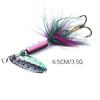 Señuelo Falso de Lentejuelas con Pluma Hengjia Popular Señuelo de Pesca de Lentejuelas Giratorias 3.5g Señuelo Falso Equipo de Pesca
