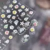 Tomoni Shell Light Pegatinas para Uñas Explosiones Pequeñas Frescas Lindas Pegatinas para Uñas Infantiles Sirena Gato Joyas Pegatinas