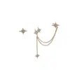 Brincos de Tarraxa Koreanos Dongdaemun de Prata S925 Super Brilhantes com Pedras de Diamante Brilhante Brincos Pendentes de Meteoro Super Elegantes Joias para Orelha B070