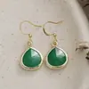 Pendientes colgantes de lágrima de piedra natural facetada orientados al diseño, modernos, culturales y creativos, accesorios de regalo, pendientes de alta calidad, fábrica de origen