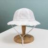 Sombrero de Pescador de Encaje Hueco para Bebé Primavera y Verano Nuevo Sombrero de Algodón para Niña Pequeña Sombrero Vacío de Protección Solar de Comercio Exterior Transfronterizo