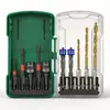Conjunto de Brocas para Parafusadeira Elétrica, 10 Peças Brocas Helicoidais com Haste Hexagonal, Brocas Magnéticas Resistentes a Impacto, Soquetes Magnéticos