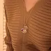 Collar Colgante de Calabaza con Flor de Diamante Colorida Hueca de Estilo Chino Nuevo y de Nicho de Xiaohongshu, Exquisito y Versátil, Disponible para Dropshipping