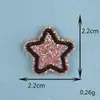 Parche Bordado de Estrella de Cinco Puntas y Corazón en Colores Macaron, Parche Autoadhesivo DIY, Pegatina de Tela para Ropa, Bolsos y Diarios, Lindo