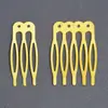 Acessórios de joias antigas material para cocar 39 x 33mm pente de cabelo de três dentes cinco dentes com furo base de pente pente
