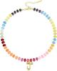 Collar con colgante de letra de 14 quilates para mujer, joya de piedras preciosas de colores, joyería de playa de verano, gran oferta en Amazon