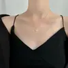 El candado pertenece a ~ Plata de ley S925 estrella dorada de 18k río brillante micro diamante de alta calidad collar colgante cadena de clavícula súper brillante estilo europeo y americano