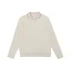2026 Nuevo Jersey de Punto con Cuello y Manga Larga para Hombre Texturizado Casual Pulóver Capa Base Retro Japonés Pesado de Moda