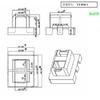 ER39 esqueleto de baquelita de alta frecuencia con esqueleto de transformador Shell de doble ranura con Shell ER3945 esqueleto de doble ranura horizontal