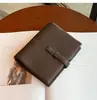 Caderno de Couro Genuíno Macio de Pele de Ovelha A6 Portátil para Viagem Bloco de Notas de Negócios de Alta Qualidade Porta-Cartão de Identificação Caderno