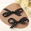 Ins Tela Coreana Dulce de Puntos Negros y Blancos Lazo DIY Cuerda para el Cabello Pinza Lateral Accesorios para Bolsos Zapatos Hebilla