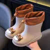 Botas de Lluvia para Niños, Botas de Lluvia para Niños, Antideslizantes para Bebés Hombres, Niños Pequeños, Zapatos de Agua para Niños, Zapatos de Goma Impermeables para Niñas, Ligeros de Nuevo Estilo