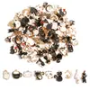 Accesorios para Joyería de Aleación con Goteo de Aceite Hechos a Mano Colgante de Gato Gatito Blanco y Negro Pulsera Collar Pendientes Colgante W478