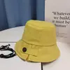 Chapéu Balde Dobrável com Botão de Pressão para Mulheres, Estilo Japonês, Chapéu de Sol Versátil, Chapéu de Proteção Solar, Chapéu Adulto da Moda Atacado