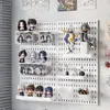 Tablero de Mesa con Agujeros Doloroso Montaje en Pared Sin Taladro Estante de Almacenamiento de Escritorio Millet Pin de Insignia Tarjeta Pequeña Exhibición de Figuras Tablero Colgante