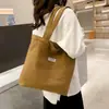 Bolsa de Lona Engrosada, Gran Capacidad, Bolso de Mano Lavado, Bolso de Hombro para Combinar Diariamente, Bolso de Mano Simple Estilo Ins, Para Llevar en la Mano