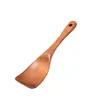 Espátula para Cocinar Antiadherente para el Hogar, Espátula de Teca, Espátula para Freír, Juego de Utensilios de Cocina de Madera, Cuchara de Madera con Mango Largo para Cocinar en la Cocina