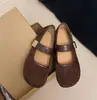 Zapatos de Mujer Retro de Gamuza de Tacón Bajo 2026 Primavera Nuevos Versión Coreana Estilo Hada Suave Zapatos Planos Mary Jane
