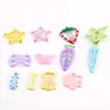 Presilha de Cabelo com Franja Doce para Crianças Cenoura Morango Desenho Animado Presilha BB Pequena Estrela de Cinco Pontas para a Parte de Trás da Cabeça