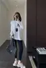 Zedaijiai - La herramienta de peinado definitiva: una camiseta elegante y casual de manga larga con abertura para mujer, perfecta para llevar sola o como capa base, nueva para otoño e invierno