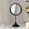 Luxo leve, espelho de maquiagem de mesa moderno, espelho de penteadeira de pernas altas, espelho redondo de alta definição, espelho de beleza, espelho pequeno para quartos de dormitório