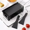 Mini Parrilla Portátil Transfronteriza para Queso con Bandeja Antiadherente y Portavelas, Estufa de Calentamiento de Alimentos Occidentales de Crema para Acampar