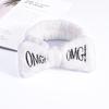 Diadema para Lavado Facial de Venta Caliente, Paquete de Cabello para Mujeres, Diadema de Felpa Linda de Invierno con Lazo, Diadema de Confinamiento, Transfronterizo Europeo y Americano