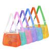 Bolsa de juguete para niños, bolsa de viaje para playa, bolsa de almacenamiento hueca, bolsa de playa transparente, bolsa de hombro, se puede agregar logo