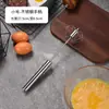 Batedor de Ovos Semiautomático de Aço Inoxidável Utensílios Domésticos para Assar Creme Ovos Prensa Giratório Mixer Manual