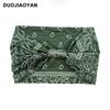 Faixa de Cabelo Boho Retrô Estampada Larga Elástica Esportiva Faixa de Cabelo Feminina Estampa de Bolinhas Leopardo Lenço Acessórios de Cabelo