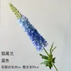 Flores artificiales azul bruma para bodas al por mayor, flores falsas de color bruma oscura para escenario de salón de bodas, decoración floral de fondo de pasillo